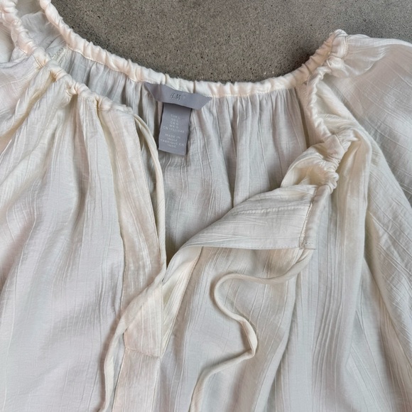 H&M Ivory Bishop Sleeve Tunic Blouse - Picture 6 of 6